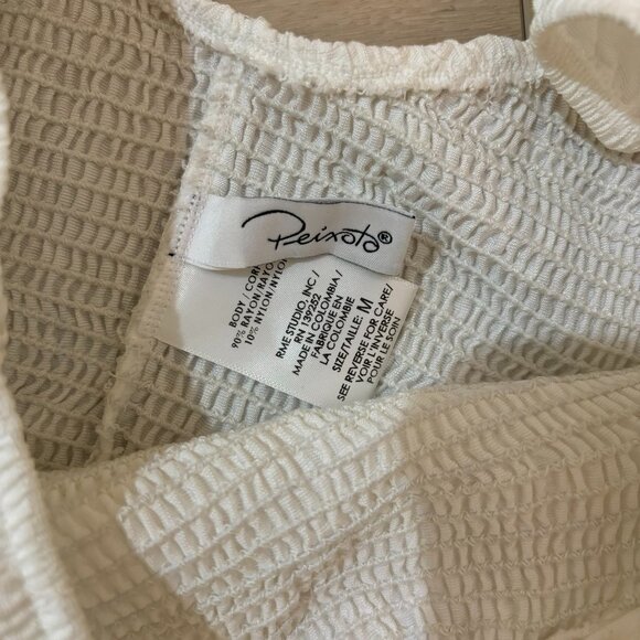 Peixoto Lula Crop Puffed Sleeve Smocked Top - Picture 4 of 4